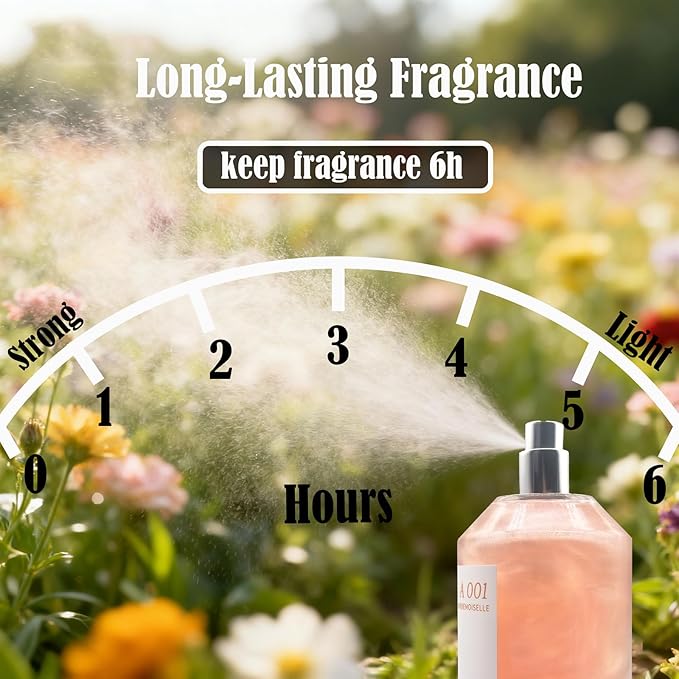 Women Perfume,Mini Eau de Parfum,100ml 6h Long-Lasting Fragrance,Orange,Rose,Musk Sandalwood Scents, Light Flavor Perfumes de Mujer (Missing)