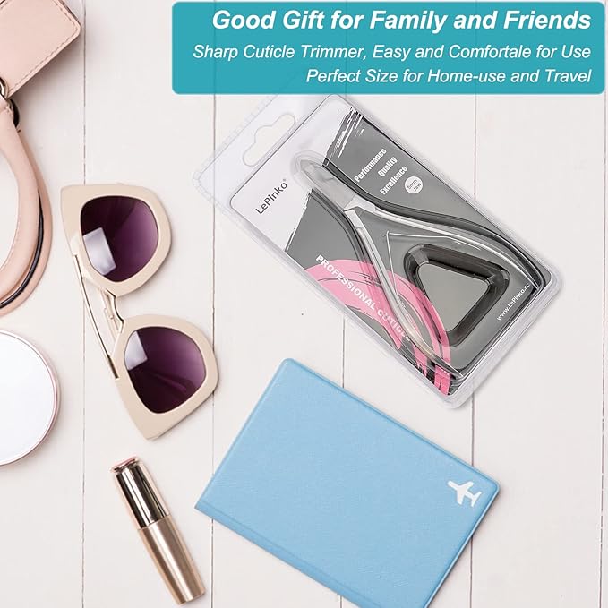 LePinko Professional Cuticle Trimmer kit, Super Sharp Dead Skin Clipper, Labor-saving Cuticula Remover for Fingernail Toenail, Manicure Pedicure Tool for Women Men, Home Salon Use, 5mm Jaw