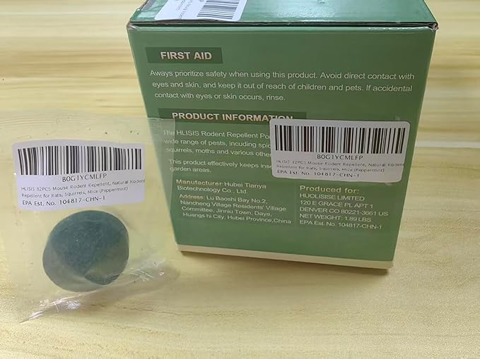 32PCS Mouse Rodent Repellent, Natural Mouse Repellent Peppermint Oil for Mice, Rats, Squirrels, Spiders and Pests, Keeps Pests Away Effectively from Garden & Home (Peppermint)