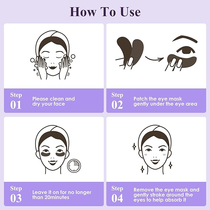Under Eye Patches (30 Pairs), Under Eye Mask for Puffy Eyes and Dark Circles, Eye Masks with Collagen, Relieves Pressure and Reduces Wrinkles, Revitalises and Refreshes Your Skin, Lavender