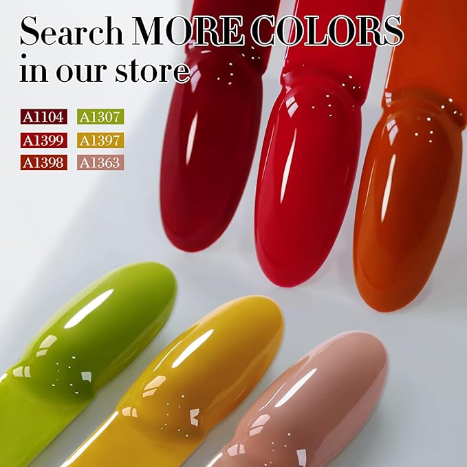 Double Rhythm 15ML Gel Nail Polish Pure Sheer Same Color Same Bottle Soak Off Gel Polish Art Manicure Salon DIY at Home for Women (Dark Red-A1104)