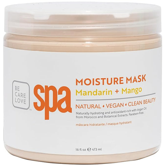 BCL SPA Organic Mandarin and Mango moisture mask for hands, foot mask, and body mask skin care spa treatment, home or professional use with argan oil, olive oil, aloe vera, cucumber, and kelp 16 fl oz