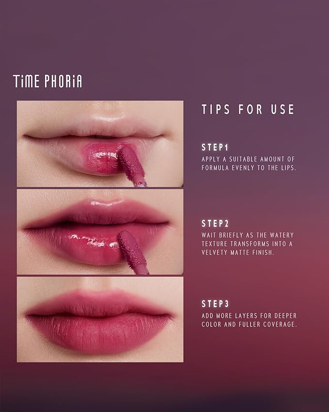 ALTERA BLURRING LIP TINT - Shine Lip Gloss to Soft Blurry Lip Matte Finish, Long-Lasting Lip Stain, Smooth and Blur lip lines, Watery-Velvet Feel, Hydrating & Non-Sticky (001 FLUX)