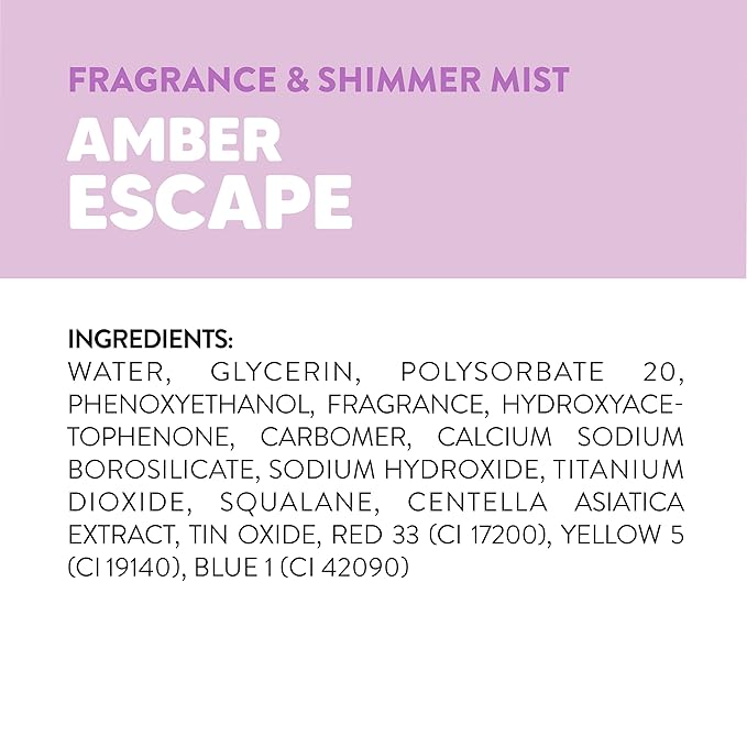 Onyx Professional Hydrating Shimmer Mist with Squalane & Cica, Amber Escape, 6.5 fl oz, 2pk - Shimmer Hair and Body Mist Creates a Radiant Glow with Lightweight Moisture