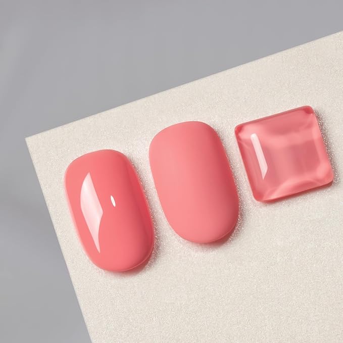 MAYCHAO 15ML Pink Ambition Gel Nail Polish 1Pc Coral Pink Gel Polish Soak Off UV LED Nail Polish Nail Art Starter Manicure Salon DIY at Home, 0.5 OZ