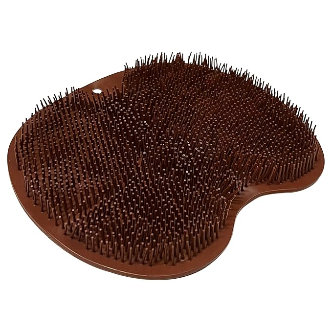 Shower Foot Scrubber Mat Back Washer Back Exfoliating Bath Wash Pad Wall Mounted Slip Suction Cups Foot Scrubber for Use in Shower Cups Foot Cleaner for Men and Women