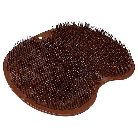 Shower Foot Scrubber Mat Back Washer Back Exfoliating Bath Wash Pad Wall Mounted Slip Suction Cups Foot Scrubber for Use in Shower Cups Foot Cleaner for Men and Women