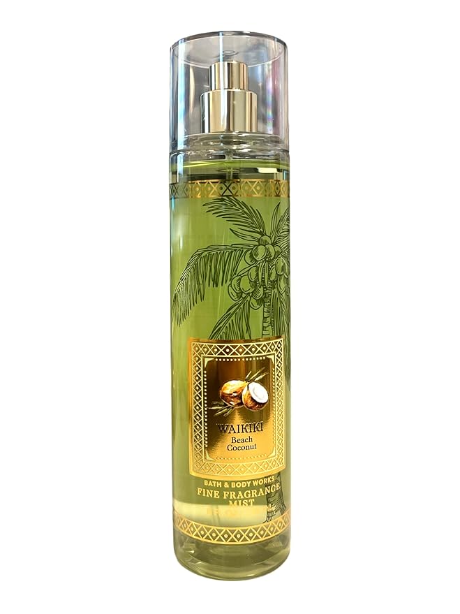 Bath & Body Works Fine Fragrance Body Spray Mist 8 fl oz / 236 mL (Waikiki Beach Coconut)