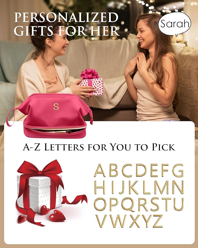 Teens Gifts, Birthday Gift for Daughter-Makeup Bag for Women, Bridesmaid Engagement Gift for Her Travel Toiletry Bag Bridal Shower Gifts for Engagement Wedding Bridesmaids Gift