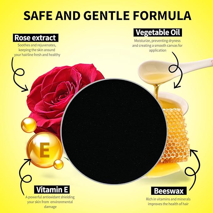 SEVICH Magnetic Replaceable Hairline Powder, Refill Pack 3 Pcs- Interhair Concealer, Environmentally Friendly Replacement, Waterproof and Sweatproof, Long lasting Coverage (Black)