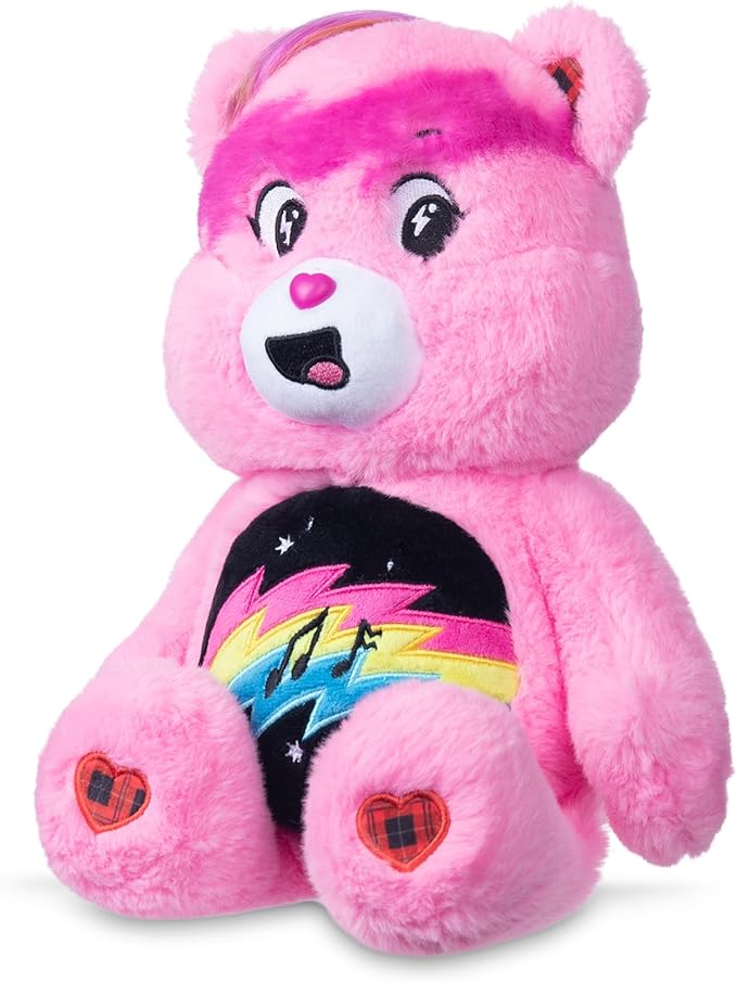 Care Bears - 14" Rock Theme - Medium Size Plush - Cheer Bear