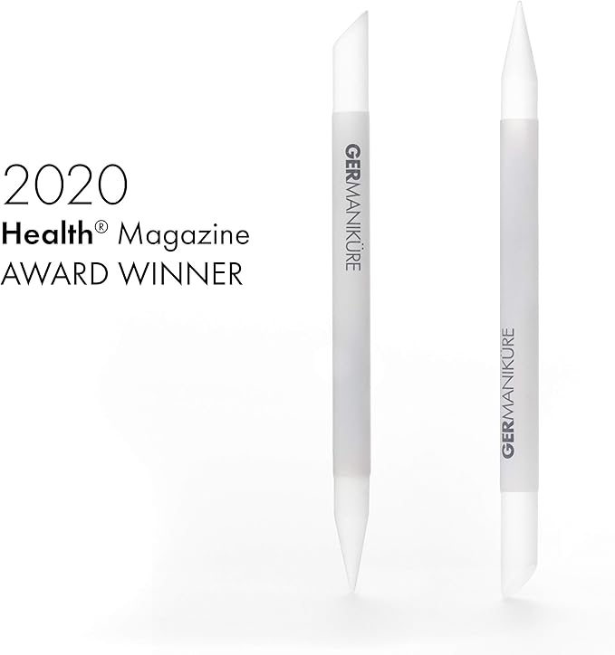 GERMANIKURE 6pc Manicure Set in Purple Suede Case - FINOX Stainless Steel Tools Made in Germany, Glass Nail Care Supplies Made in Czech Republic – Professional Cuticle and Nail Care Kit