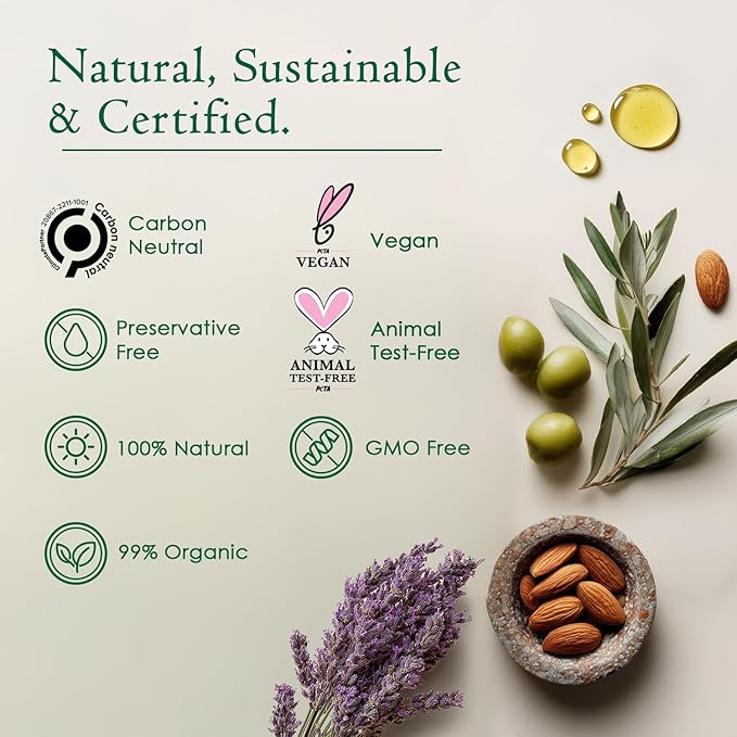 Ancient Greek Remedy After Shower Body Oil for Women - Organic Face Oil & Body Moisturizer for Dry Skin with Sweet Almond, Jojoba, Olive, Lavender and Vitamin E Oil - Natural Clean Skincare, 4 oz