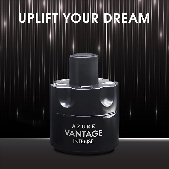 Azure Intense Sensual Woody Fragrance for Men | Long Lasting Cologne Aromatic Scent, Eau de Parfum Natural Spray - Great Holiday Gift, 3.4 Fl Oz/100 Ml