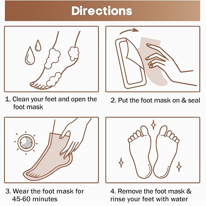Foot Peeling Mask – Lavender Exfoliating Treatment Booties for Callus Removal & Renewal of Dry, Cracked Feet – Dermatologist-Inspired Moisturizing Spa Therapy for Men & Women (Shea Butter 2 Pairs)