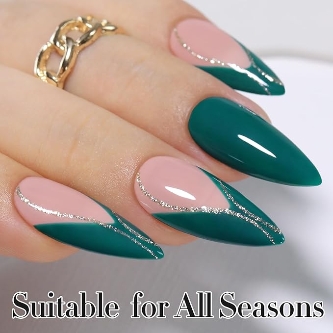 Double Rhythm 15ML Gel Polish Pure Sheer Same Color Same Bottle Soak Off Gel Polish Art Manicure Salon DIY at Home for Women (Green-A1459)