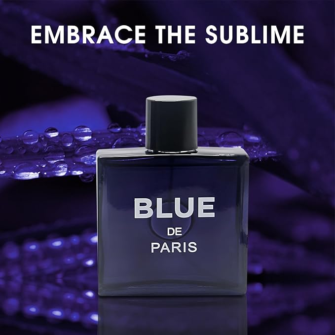 3Pack Men Colognes Choco Musk&Aries&Bross Classic&Blue De Paris Eau De Parfume Spray with Woody Floral & Fruity Scent Perfume Gift Set Day to Night Luxury Fragrances