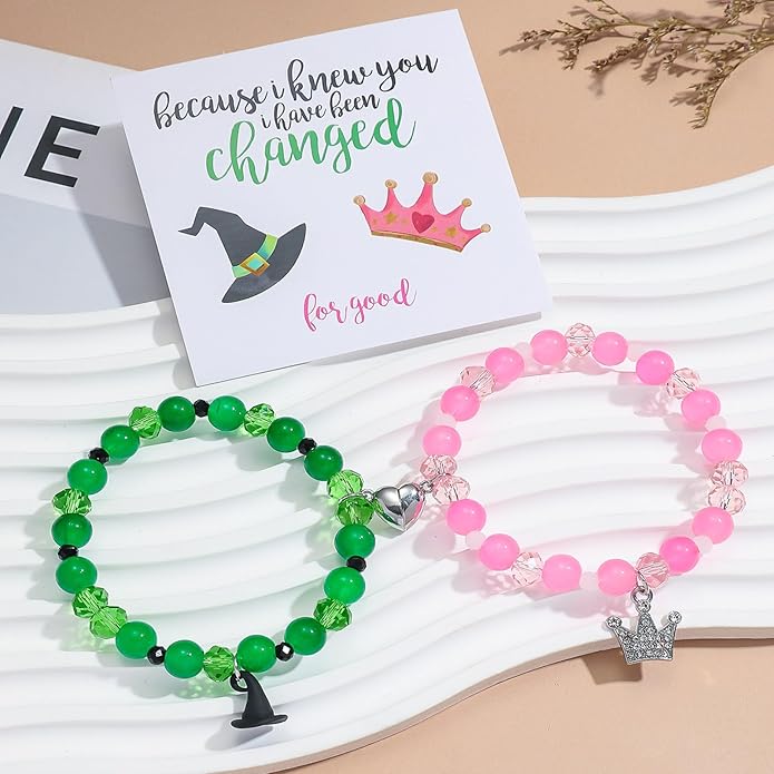 Magical Friendship Bracelets - Enchanting Gifts for Moms, Friends, and Teachers - Crown & Witch Hat Bracelets