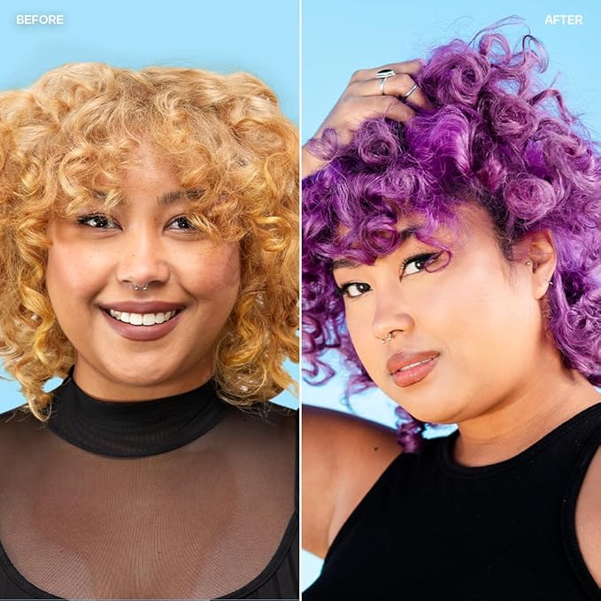 Overtone Daily Color Depositing Conditioner, Vibrant Purple, 8oz, Hydrating, Damage-Free Temporary Hair Color for All Hair Types with Shea Butter & Coconut Oil, Vegan & Cruelty-Free