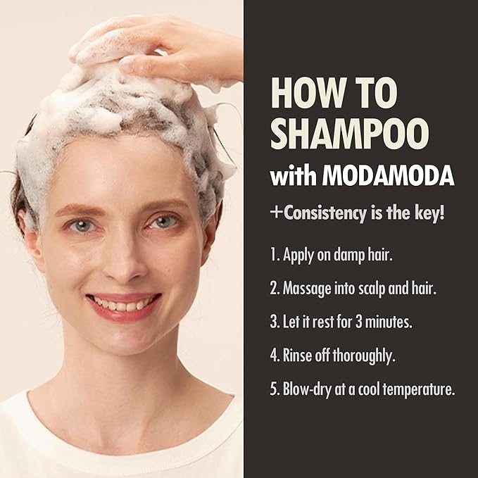 MODA MODA Zero Gray Black Hair Shampoo (10.58 Oz) | Natural Darkening Color for Hair & Scalp | Age-Defying, Volumizing Formula that Reduces Hair Breakage