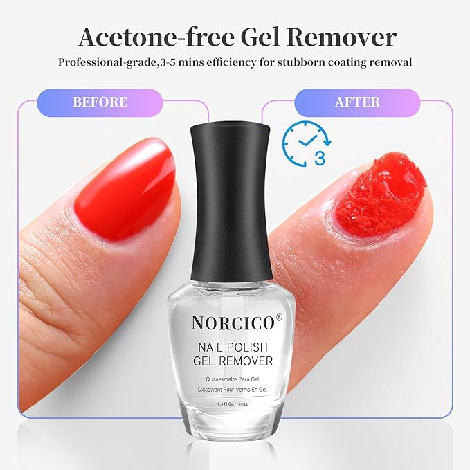 Gel Polish Remover (15ml), Cuticle Oil (10ml) & Essential Tools, Fast-Acting, Low Odor Gel Remover for Nails in 2-5 Minutes, Gentle Nourishing Treatment for Healthy Nails – Salon-Pro Home Manicure Kit