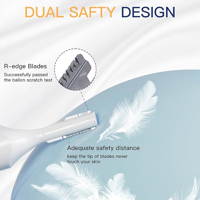 Nose Hair Trimmer for Women Men - Electric Ear and Nose Hair Trimmer - 2 in 1 Facial Hair Remover Portable for Painless Face Eyebrow Trimmering Waterproof (Pearl White 2in1)