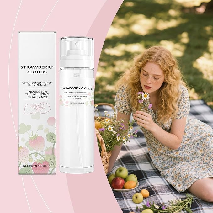 Strawberry Clouds Ultra-Concentrated Perfume Mist - Sweet Strawberry Vanilla Body Spray for Women, Long-Lasting Bath And Shower Fragrance (2)
