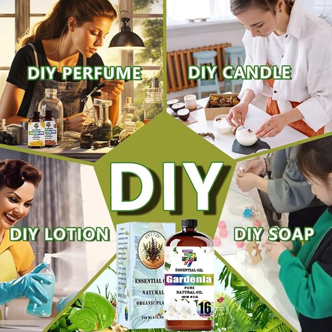 Gardenia Essential Oil (16 oz / 480 ml) – Gardenia Oils for diffusers, humidifiers, Home Baths, Cleaning Products, Yoga, DIY Soaps and DIY Scented Candles