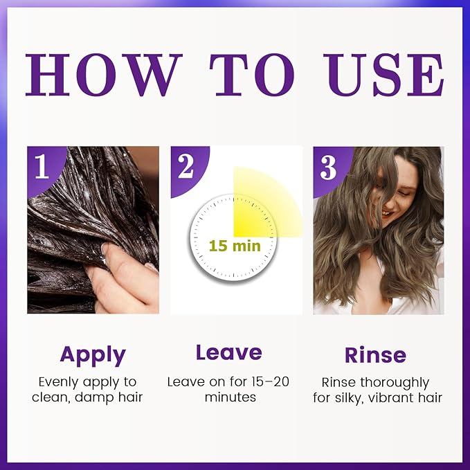 SOVONCARE Purple Hair Color Depositing Conditioner Mask 5.28 OZ, Cruelty-Free