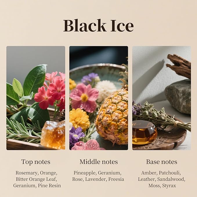 Black Ice Aroma Diffuser Refill,Essential Oils,Home Luxury Scent,Large Capacity Diffuser Fragrance Oil with Plastic Bigger Bottle,Ideal for Office/Hotel 500ml(16.9fl oz)