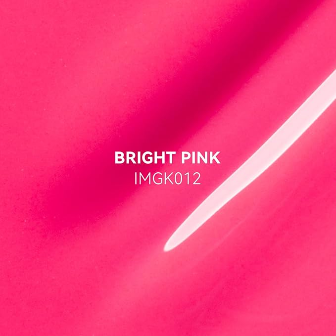 MAYCHAO 15ML Gel Nail Polish 1Pc Bright Pink Gel Polish Soak Off UV LED Nail Lamp Curing Nail Polish for Nail Art Manicure Salon DIY at Home, 0.5 OZ