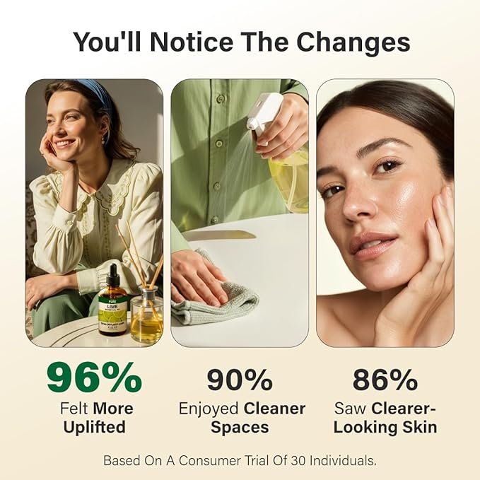 KUKKA Lime Essential Oils - 4 Fl Oz - for Hair, Skin, Diffuser, Aromatherapy & DIY Soap Making Scent