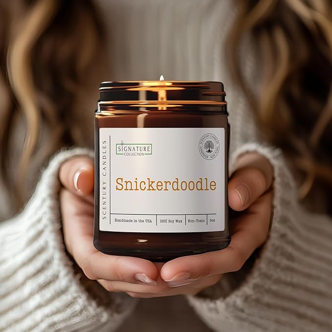 Snickerdoodle Cookie Scented Candle, Many Scents to Choose from, All Natural Non-Toxic Soy Wax, Handmade in The USA (Snickerdoodle)