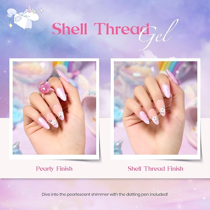 Beetles Gel Nail Polish Set,24Pcs Pink Purple Pearl Blue Shimmer Chameleon Green Colors Gel Polish Kit, 3Pcs Base Top Coat Double-ended Brush Soak off UV Nail Polish Christmas Gifts for Women