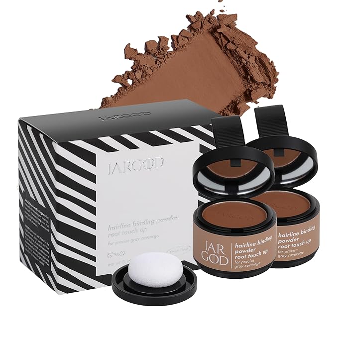 Root touch up powder Hairline Powder for root cover up temporary root concealing powder for Women & Men, for instant gray hair cover up (Auburn, 0.14 Ounce (Pack of 2))