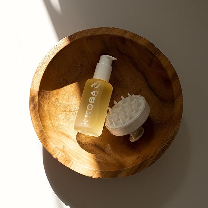 KOBA Gold Drip Nourishing Body & Hair Oil - For Women & Men - Moisturizing - Normal to Very Dry Skin - All Hair Types & Beards - Woody, Floral, & Citrus - Natural - Vegan - Safou Oil (3.4 Fl Oz)