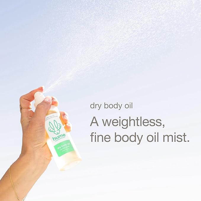 HUME SUPERNARURAL Dry Body Oil Spray - Non-Toxic Moisturizing Mist for Dehydrated or Sensitive Skin, After Shower Body Oils for Women Men, Nourishing Prickly Pear, Apricot, Fast Absorbing Plant-Based