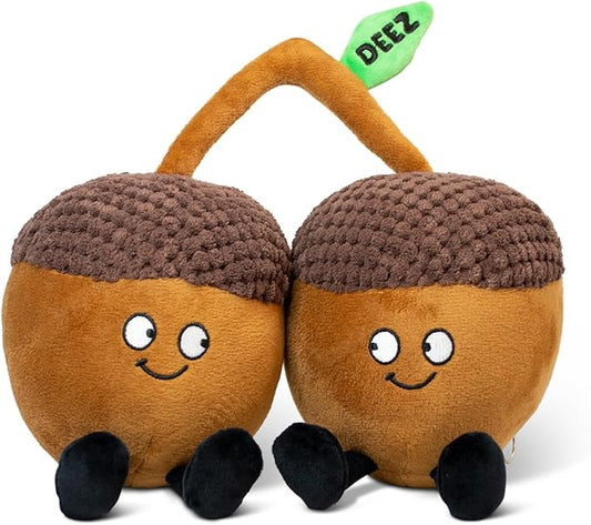 Punchkins Nut Plushie - Deez Nuts Cute Acron Plush, Funny & Sassy Food Plush Toy for Gifting