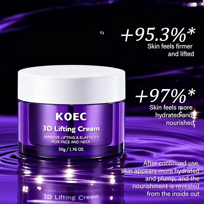 3D Effect Facial Cream 1.7 fl oz, Probiotic & Peptide Night Moisturizer for Face and Neck, Helps Improve the Look of Firmness and Fine Lines (1)