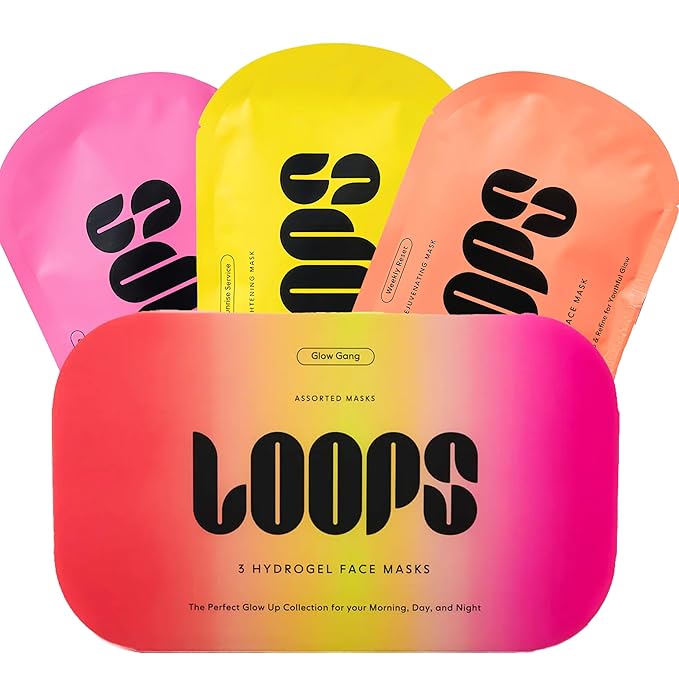 LOOPS Gang Mask Set – Weekly Reset for Rejuvenation, Double Take for Skin, Sunrise Service for – Hydrating and Pore Refining – Safe for Sensitive Skin - Gifts for Women, Stocking Stuffer