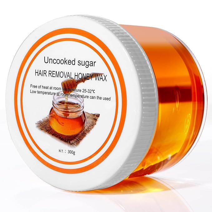 300g/10.6oz Organic Sugar Wax: Hair Removal Natural Sugaring Paste - for Sensitive Skin Body Legs Arms Bikini Back