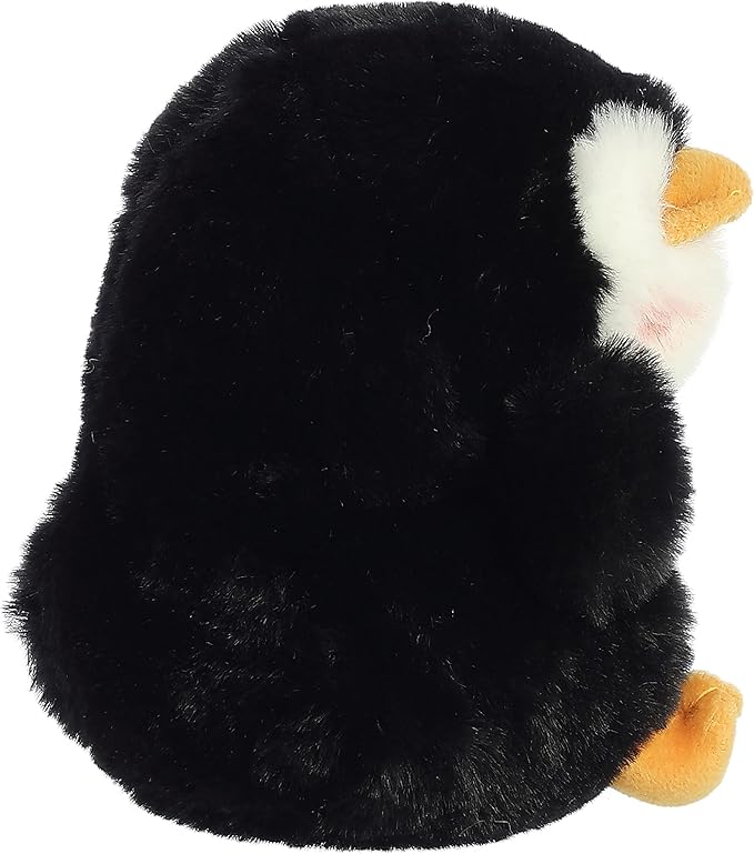 Aurora® Playful Rolly Pet™ Peewee Penguin™ Stuffed Animal - Compact Size for On-The-Go Fun - for Adults, Kids, Birthdays, and Anniversaries - Black 5 Inches