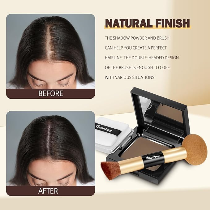 Root Touch Up Hair Color,Hair Fibers for Thinning Hair,Cruelty Free Hairline Powder - Instantly Cover Touch Up, Hair Color Root Touch Up Powder, Hair Thickener for Women & Men&Girls&Boys (Brown)