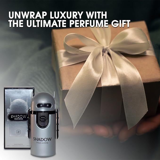 Shadow Sensual Woody Fragrance for Men | Long Lasting Cologne Aromatic Scent, Eau de Parfum Natural Spray - Great Holiday Gift, 3.4 Fl Oz/100 Ml