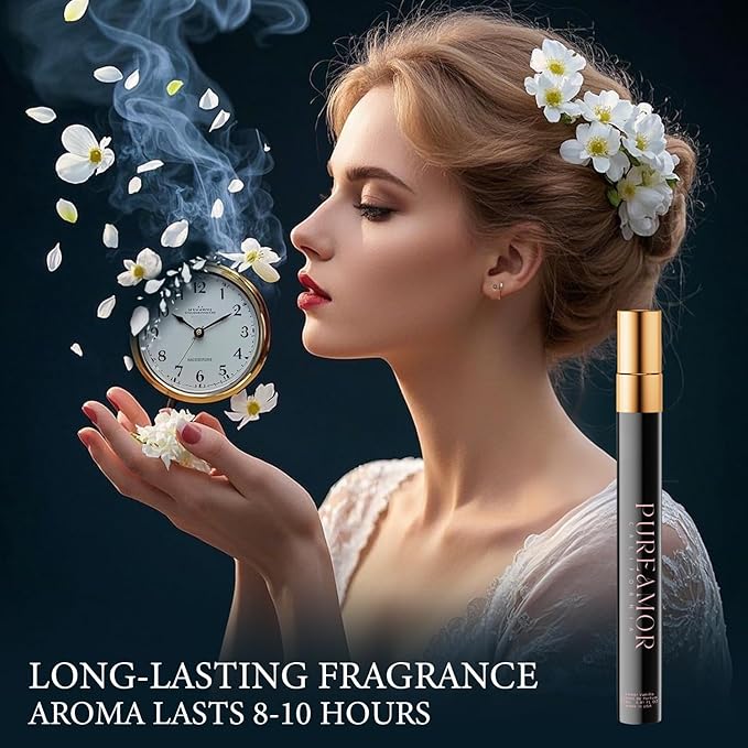 Pheromones Perfumes for Women, Amber Vanilla Perfume, Long Lasting Eau De Parfum, Premium Sent Blend Cologne for Men & Women, 0.41 fl.oz Travel Size Perfumes Spray