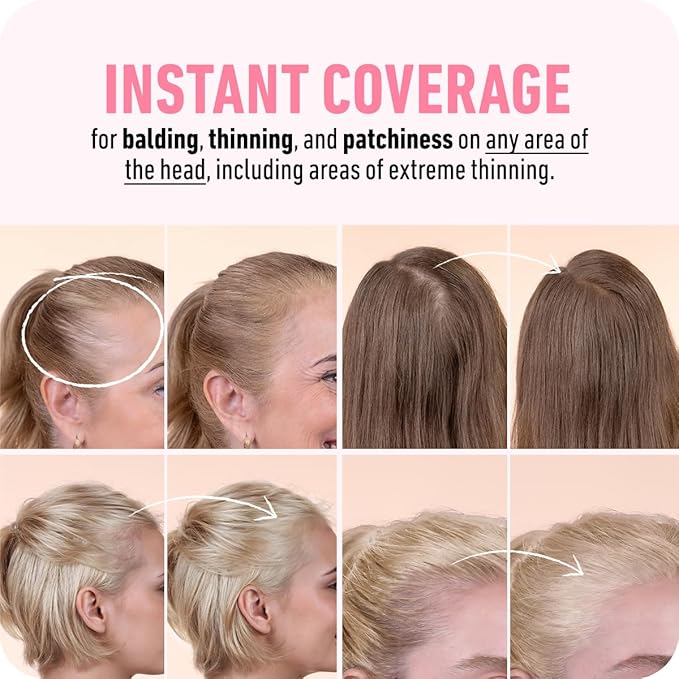 BOLDIFY Hairline Powder - Root Touch Up Hair Color for Gray Coverage - Bald Spot Concealing Hair Powder for Women & Men - 24-Hour Stain-Proof - White