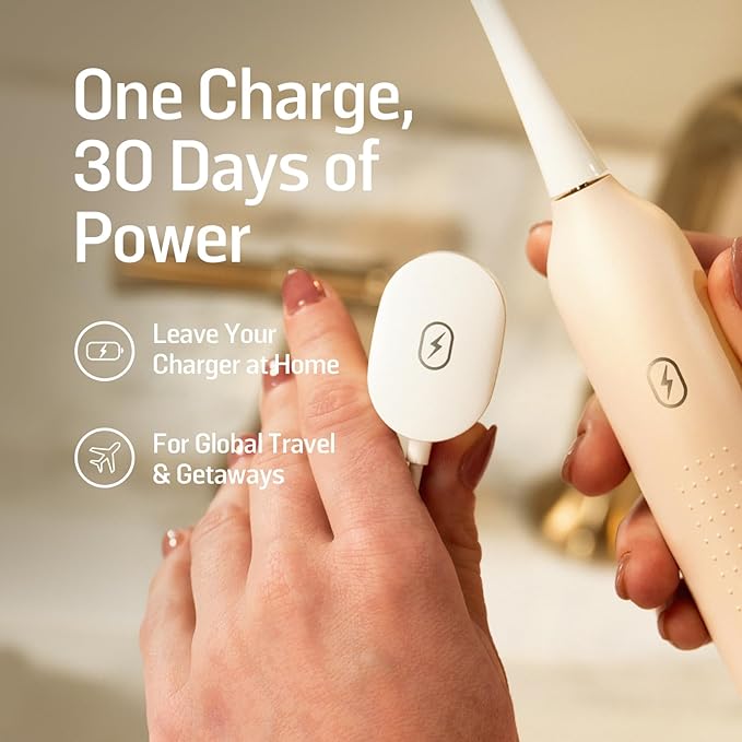 Soocas NEOS II Ultra – Electric Toothbrush with Water Flosser Combo, 3-in-1: Flosses, Vibrates and Oscillates, Flossing Toothbrush for Adults, Cordless Water Flosser for Travel, Champagne Gold