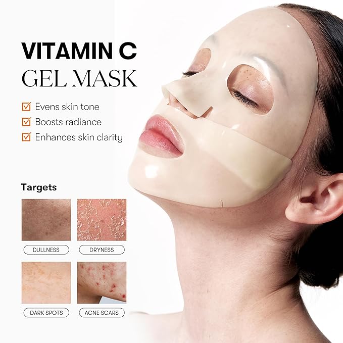 VT COSMETICS Vita-Light Reedle Shot 100 2-Step Hydrogel Mask(34.5gx4ea), Intensive Glowing, Exosome Glutathione Face Mask, Overnight Melting Mask, Korean Facial Mask