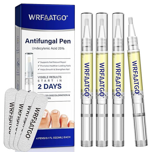 Toenail Fungus Pen | Toenail Fungus Treatment Extra Strength | 25% Undecylenic Acid, Tea Tree Oil | Toe nail Fungus Treatments for Fingernails & Toenails | 4PCS Fungal Nail Care Pen for Damaged Nails