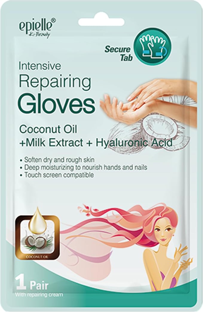 Epielle Intensive Repairing Hand & Foot Masks for Dry, Cracked Skin, Self Care Gifts for Women, Spa Kit, Stocking Stuffers, Thanksgiving Essentials, 6 Moisturizing Gloves & 6 Moisturizing Socks